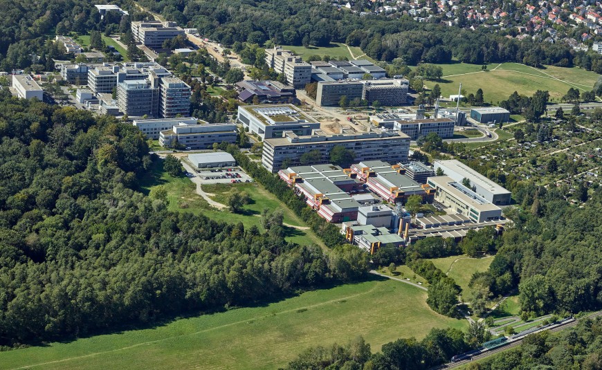 Luftbild des Campus Lichtwiese der TU Darmstadt