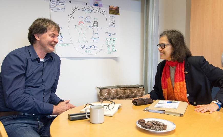 Franz Bockrath und Britta Hufeisen im Gespräch