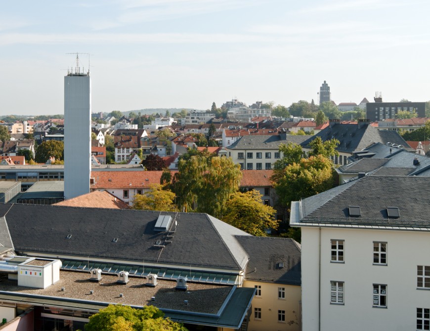 Wasserturm, Campus Stadtmitte der TU Darmstadt. Bild: Thomas Ott