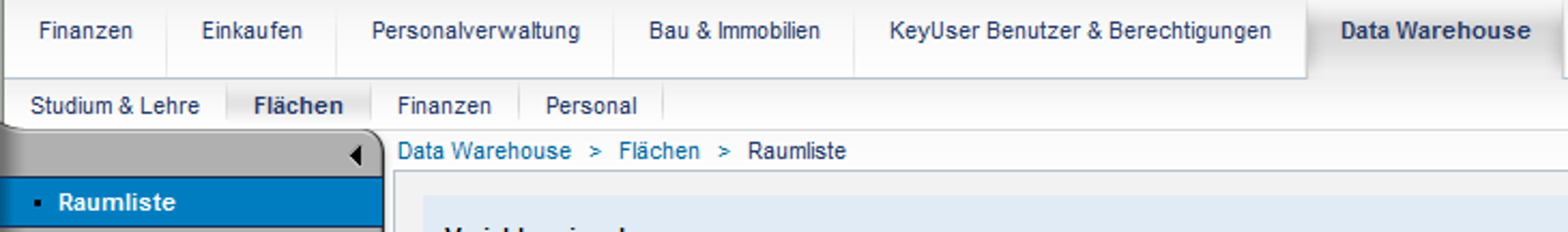 Raumliste neu